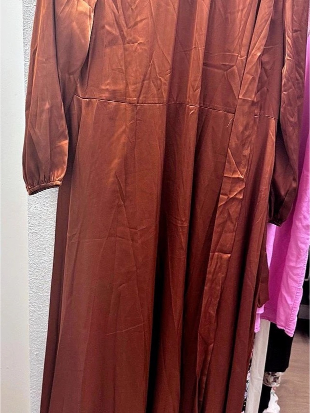 Brown Maxi Dress NWT satin